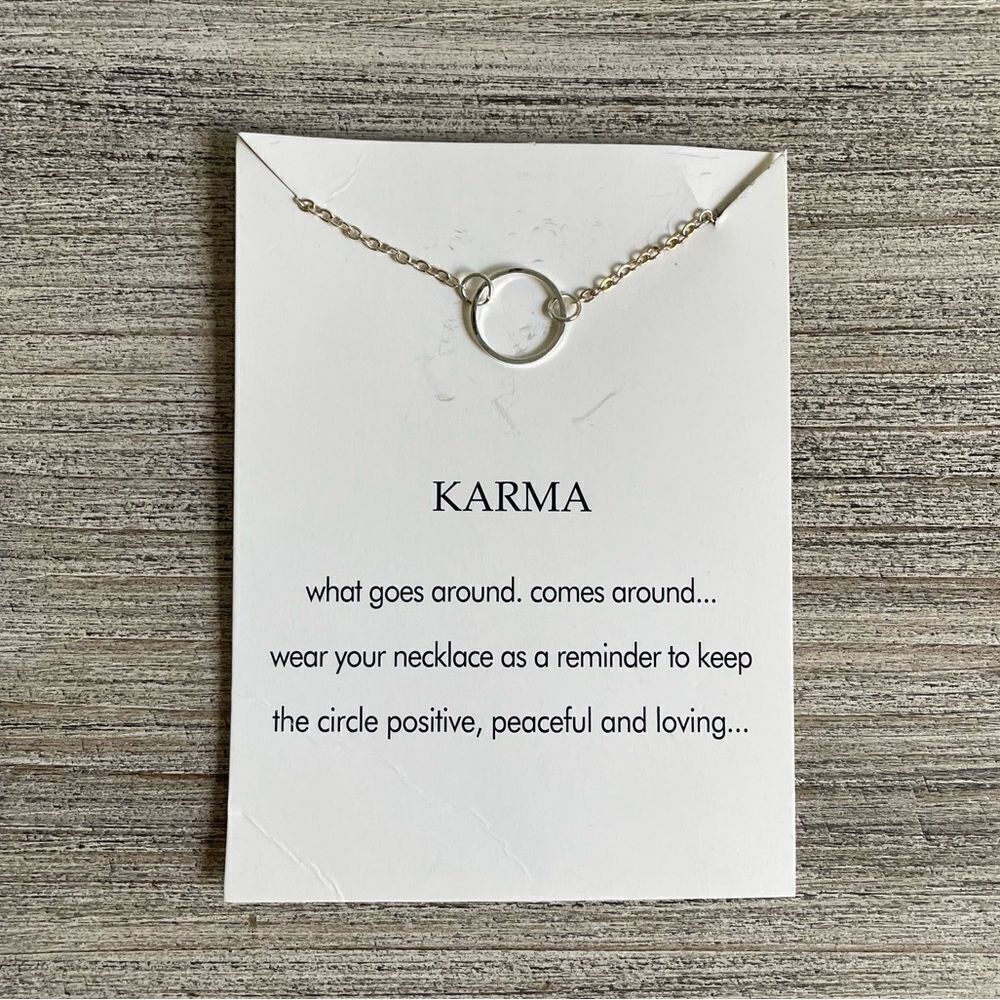 Karma Circle Necklace - Silver